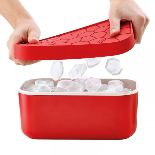 Lekue Eiswürfelbox rot