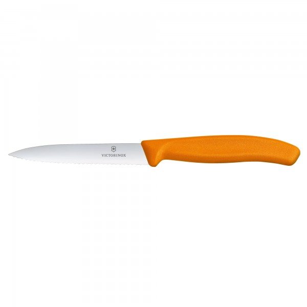 Victorinox Swiss Classic Gemüsemesser orange 10 cm mittelspitz welle