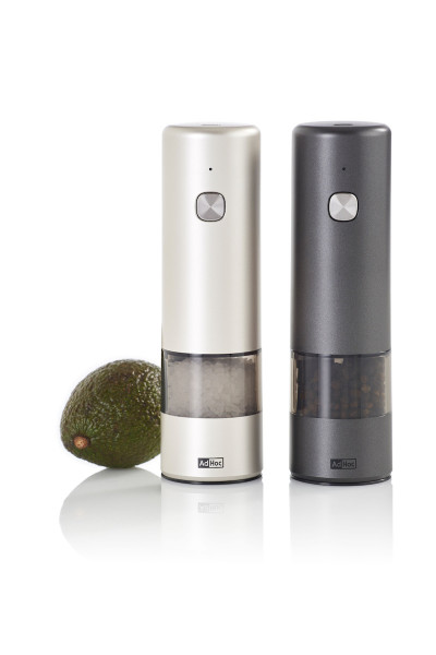 AdHoc Elektrische Pfeffer und Salzmühle Set i.Mill light grey/dark grey