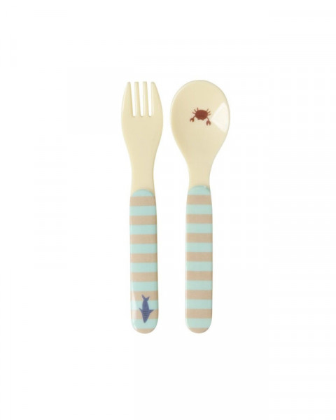 Rice Kinderbesteck 2tlg. Blue Ocean 