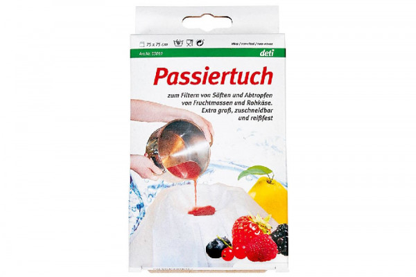 Deti Passiertuch 75x75 cm weiss