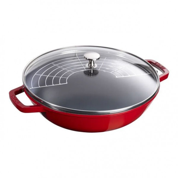 Staub Wok 30 cm kirschrot