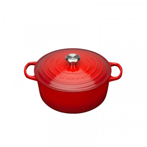 Le Creuset Bräter  rund 18 cm kirschrot