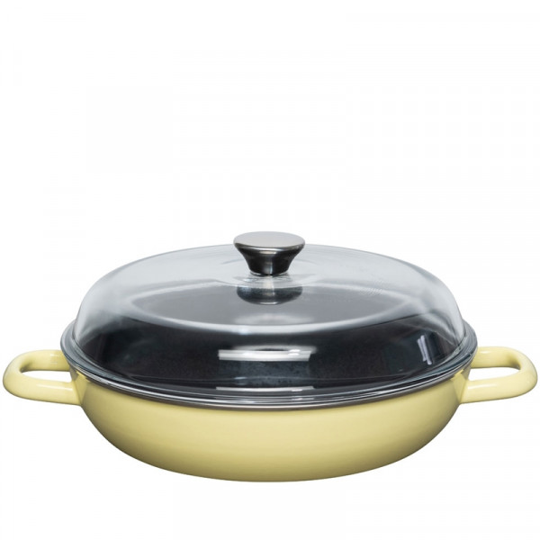 Riess Schmorpfanne mit Glasdeckel lemon 28cm