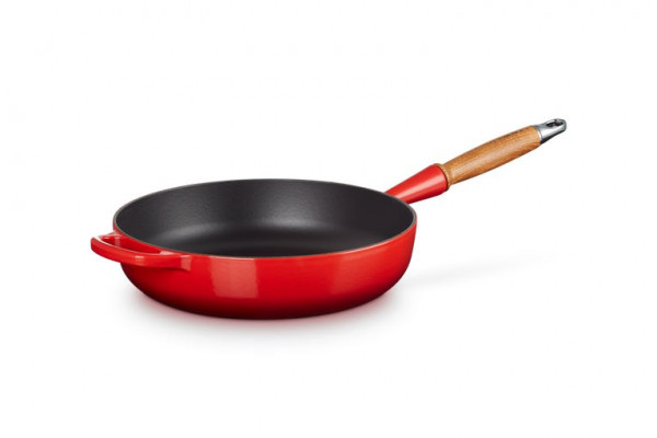 Le Creuset Sautepfanne 28 cm kirschrot mit Holzstiel