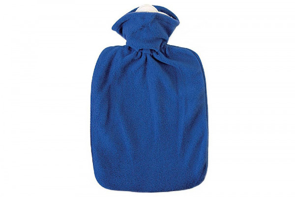 Hugo Frosch Wärmflasche Klassik Fleece blau 1,8 Liter