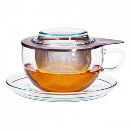 Trendglas Teetasse Tea Time Edelstahlsieb