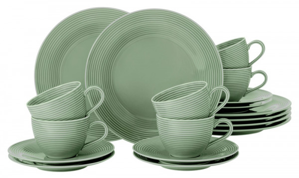 Seltmann Weiden Beat Salbeigrün Kaffeeservice 18tlg