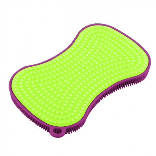 Kochblume Scrubby 13x8x1,5 cm lila/limette