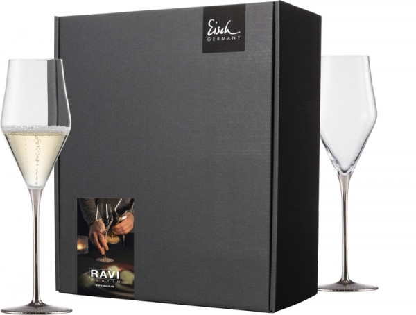 Eisch Ravi Sektgläser platin 2 er Set Box