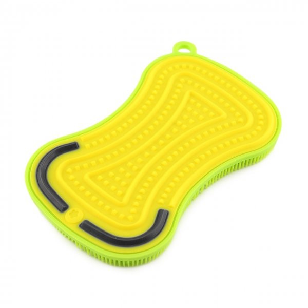 Kochblume Scrubby Plus 13x8x1,5 cm limette/gelb