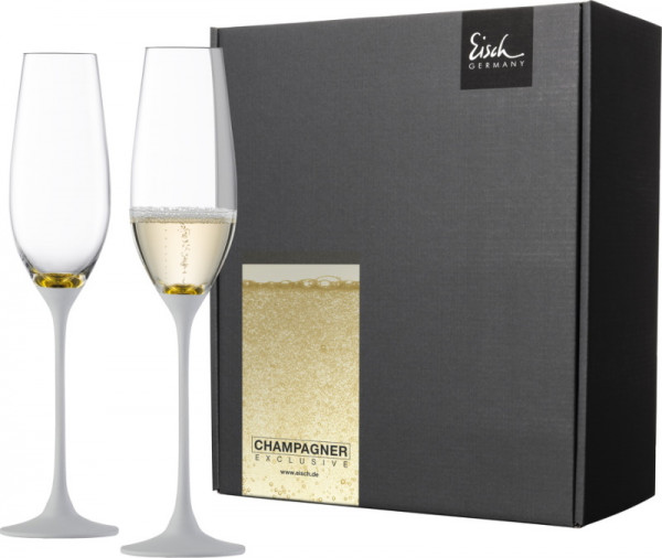 Eisch Champagner Exklusiv Sektglas gold/weiß - 2 Stk