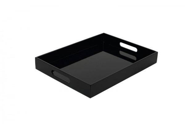 Albert L. Lacquer Tablett 40x30cm Schwarz
