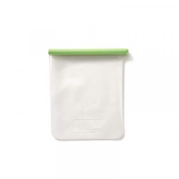 Lekue Flacher Silikonbeutel 1,5L grün