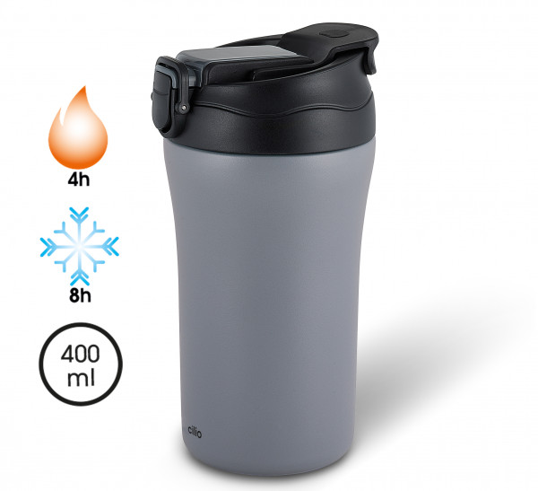 Cilio Isoliertrinkbecher DOPPIO 400 ml grigio