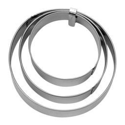 Städter Terrassen-Ausstecher Ring ø 3 / 4 / 5 cm glatt Set, 3-teilig