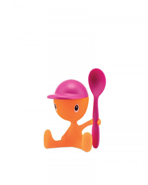Alessi Eierbecher CICO mit Löffel und Salzstreuer Rosa