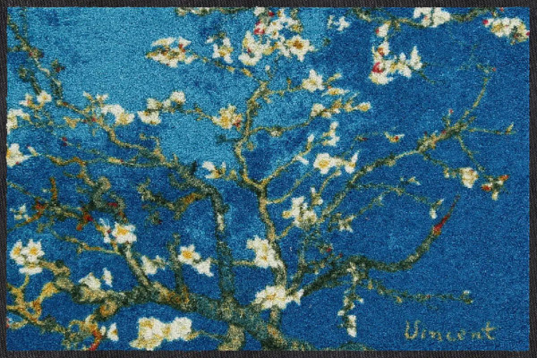 Efia Fußabstreifer Mandelbaum türkis 50x75 cm