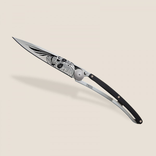 deejo Taschenmesser Ebenholz Latino Skull