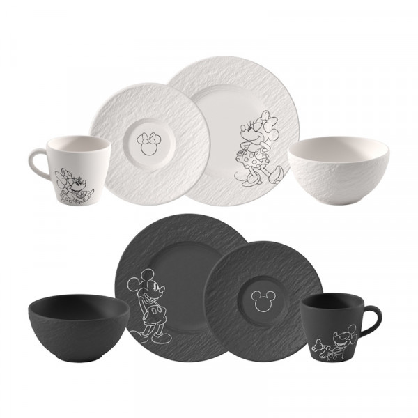 Villeroy&Boch Manufacture Rock Mickey Mouse Frühstücks Set 8tlg.