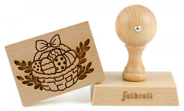 Folkroll Keksstempel Osterkorb 70x50mm