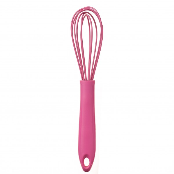 Kochblume Schneebesen klein M 22 cm silikon pink