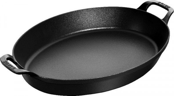 Staub Auflaufform oval 28 cm Gusseisen