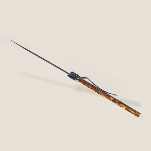 deejo Taschenmesser Orange Camo Jagdszene