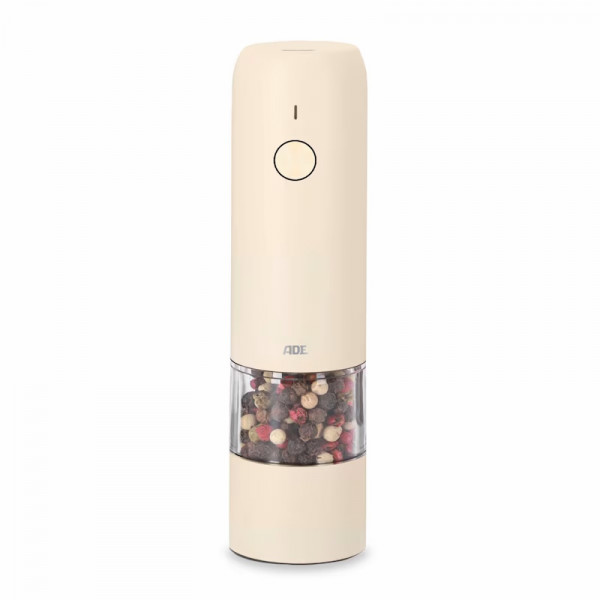 ADE elektrische Mini-Salz/Pfeffermühle Creme