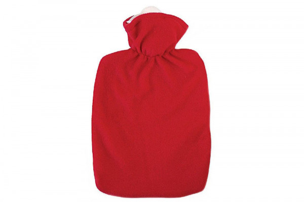 Hugo Frosch Wärmflasche Klassik Fleece rot 1,8 Liter