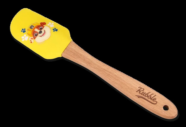 Städter Teigschaber Paw Patrol Rubble Holz / Silikon gelb