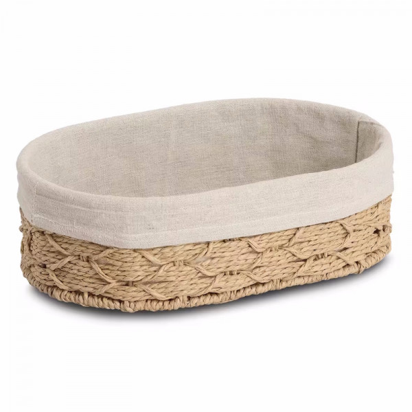 Zeller Present Brotkorb Baumwolle/Papiergeflecht 30x20x9cm