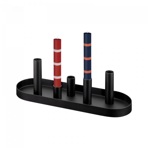 Remember Magnetischer Kerzenhalter Luna oval Black