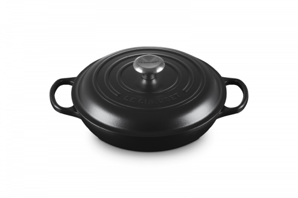 Le Creuset Gourmet-Profitopf rund 26 cm schwarz matt