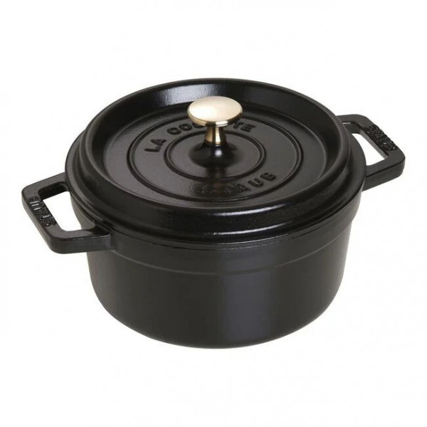 Staub Cocotte 28 cm rund schwarz