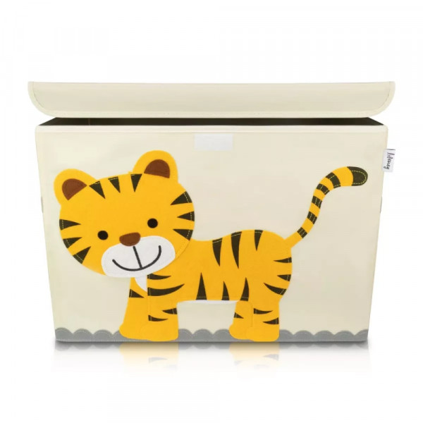 Lifeney Aufbewahrungsbox mit Deckel Tiger groß 51x36x36