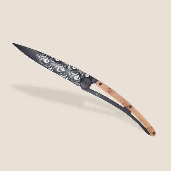 deejo Taschenmesser Wacholderholz Art Dec'o