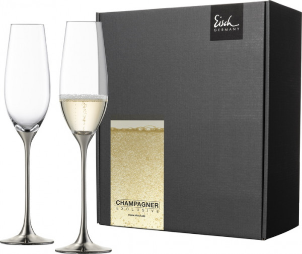 Eisch Champagner Exklusiv  Sektglas platin - 2 Stk