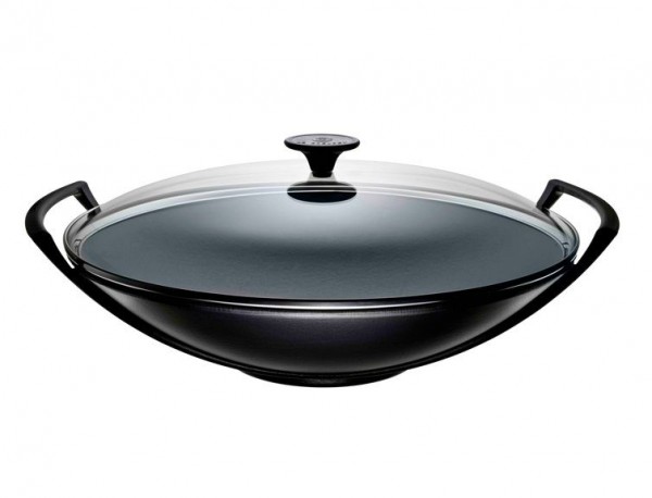 Le Creuset Wok 36 cm mit Glasdeckel