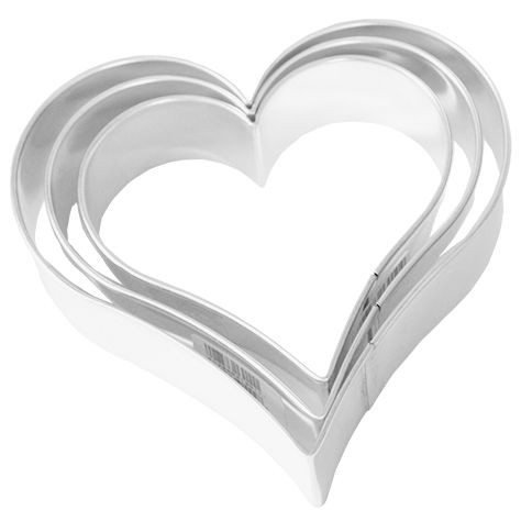 Birkmann EdelstahlAusstechform Herz 3-fach Terrasse  4,5; 5,5; 6,5 cm