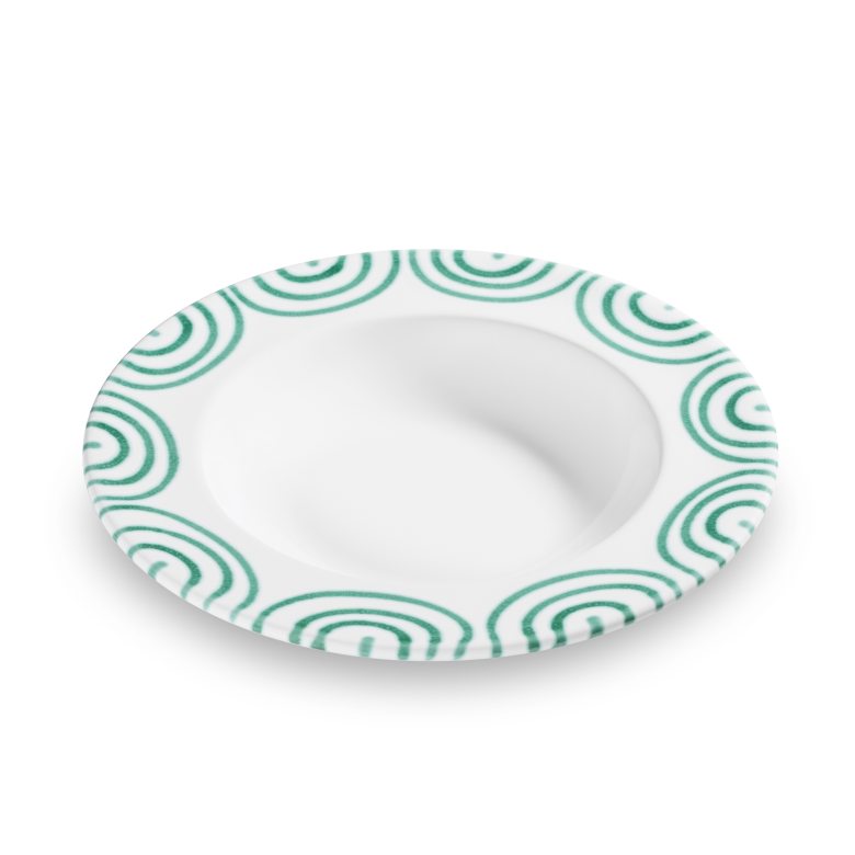 Gmundner Keramik Grüngeflammt, Assiette à pâtes Gourmet ( 29cm