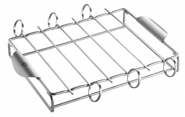 Gefu - Grill-Trio BBQ Gemüse- und Hähnchengriller mit Schaschlik-Rack