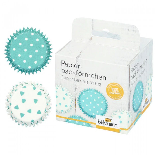 Birkmann Papierbackförmchen 7 cm türkis Colour Kitchen