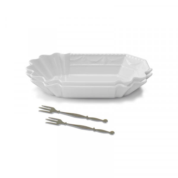 KPM KURLAND Currywurstschalen Duo-Set mit Piekern